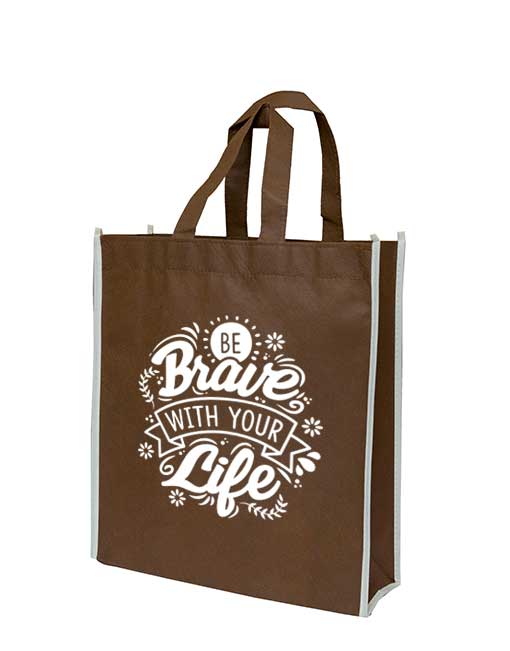 mix color non woven bag - brown